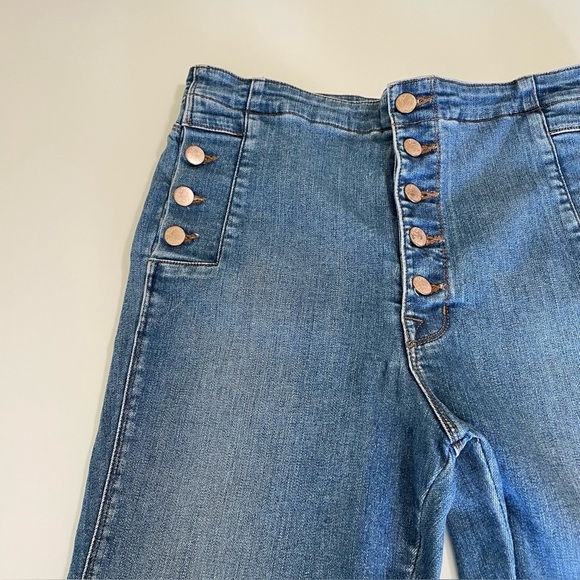 J Brand Natasha Sky High Crop Skinny Jean Button Front Stretch Denim Lovesick 31 - Picture 14 of 16